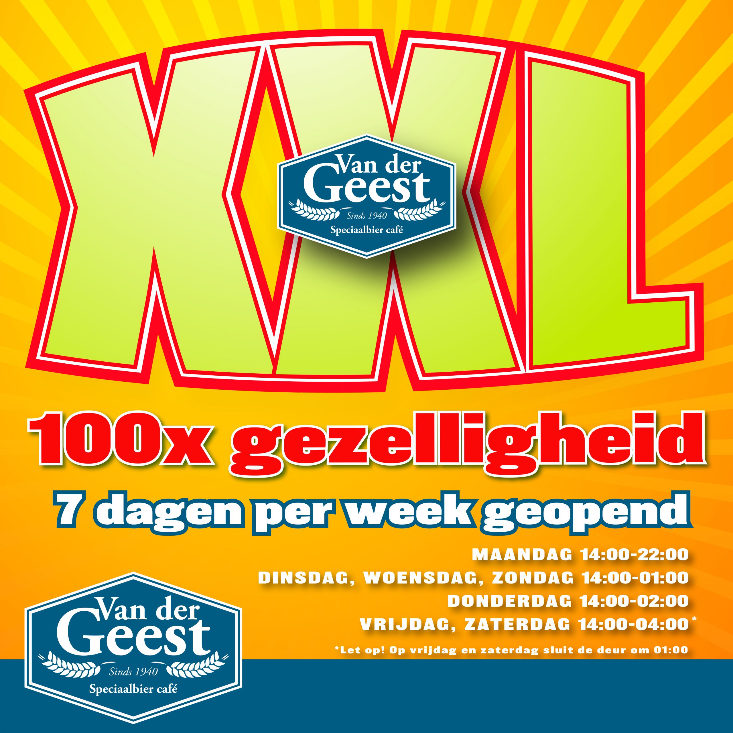Café van der Geest - XXL 100x gezelligheid